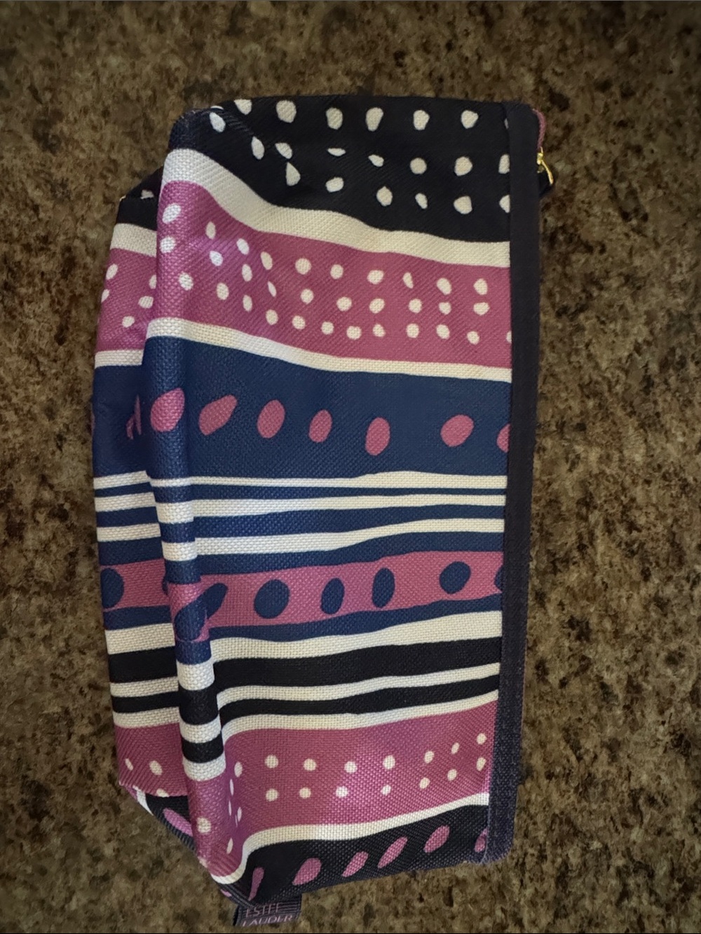 Women’s Printed Pink & Blue Makeup Bag